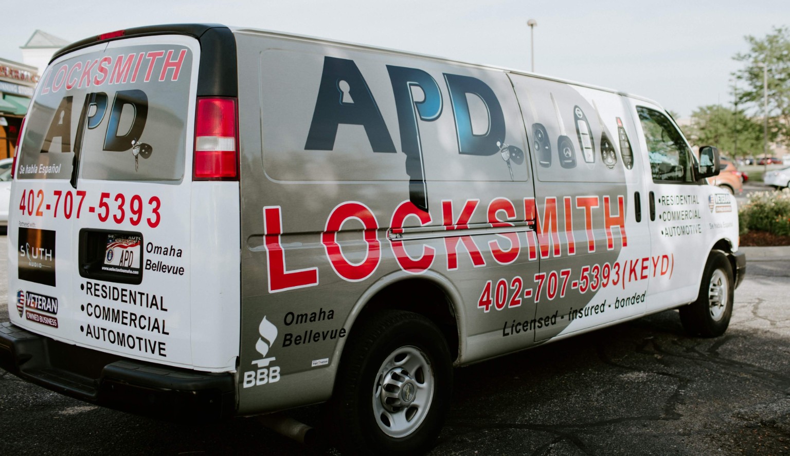 APD Locksmith branded service van